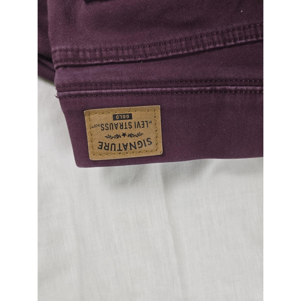 Levi's Signature Gold‎ Jeans Womens 12M Purple Totally Shaping Pull-On Skinny - Picture 11 of 12